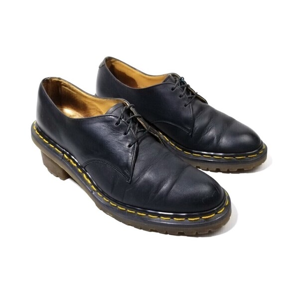 RARE Dr. Martens 1461 Witch Greasy Leather 3-Eye Heeled Oxford Shoes - Picture 2 of 11